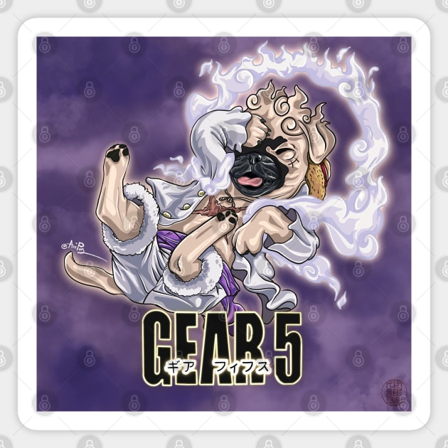 GEAR 5 PUG Sticker by AniPug